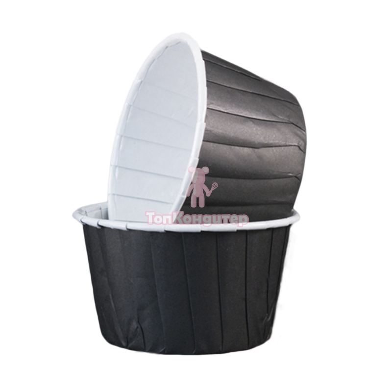 Капсулы для капкейков "Черный" 100 шт