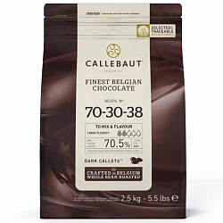 Шоколад горький Callebaut  в галлетах 70,5% 2,5 кг