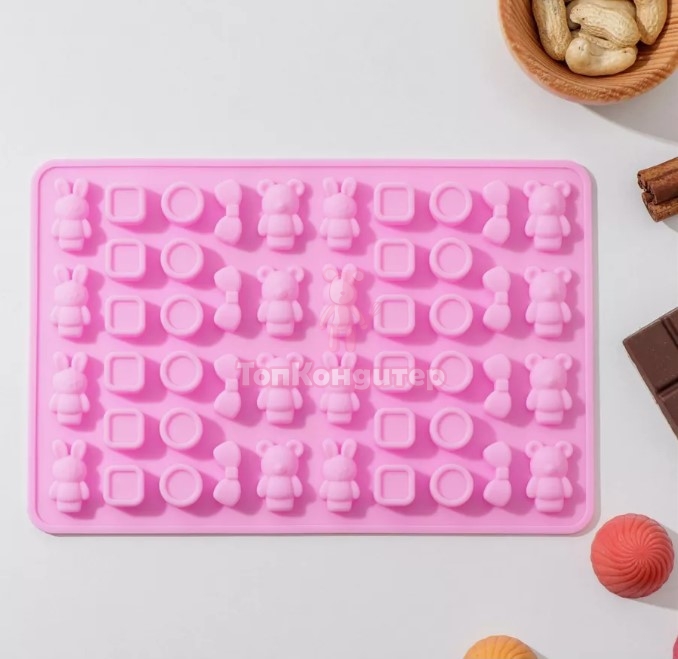 Форма для мармелада «Игрушки» 48 ячеек 20,7*13,7*1 см, цвет МИКС