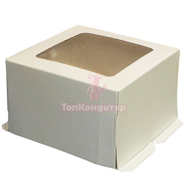 Коробка для торта 30 см*30 см*20 см с окном