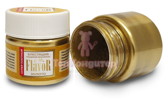 Краситель сухой блестящий супер плотный золото Mr.Flavor