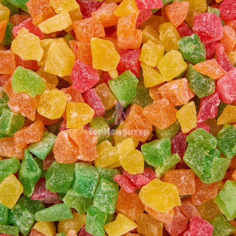 Цукаты папайя "кубики цветные" 100 гр