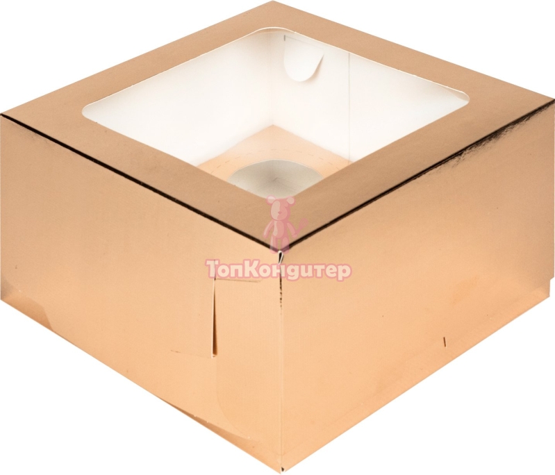 Коробка на 4 капкейка Золото