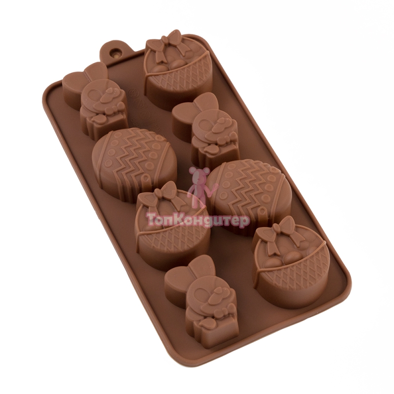 Форма силиконовая "Пасха" 21*10см 8 ячеек